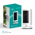 Ring Außenkamera Plus Akku Weiß (Neuste Generation) Kabellos, 2K-Weitwinkelvideo