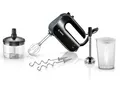 Bosch Handrührer Home Professional Styline MFQ4980B, 5 Stufen, 2 Edelstahl Rührbesen- und Knethaken, Mixstab Edelstahl, Universalzerkleinerer, 850 W, schwarz/dark silver