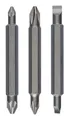 Bosch Zubehör Doppelklingenbit-Set PH1, PZ1, S 0,6 x 4,5, PH2, PZ2, S1 x 5,5, 60 mm, 3-teilig - 2607001745 (3 Teile)