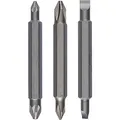 Bosch Accessories Professional 3tlg. Doppelklingen-Set für Phillips-Kreuzschlitz-, Pozidriv-Kreuzschlitz- und Längsschlitz-Schrauben (PH1, PZ1, S0,6 x 4,5; PH2, PZ2, S1,0 x 5,5)