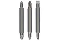 BOSCH Bit-Set Bosch Doppelklingen-Set, 3tlg. PH1, PZ1, S 0,6x4,5, PH2, PZ2, S1,0x5,5