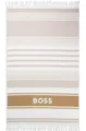 Boss Handtuch, medium beige 260, B/L: 70cmx140cm, 1 Stk., Streifen, Jacquard