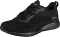 Skechers Damen Bobs Squad Tough Talk Sneaker, Black Engineered Knit Trim, 41 EU