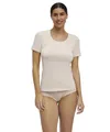 FALKE Damen Unterwäsche Daily Comfort Multipack Round Neck W S/s Ts Baumwolle atmungsaktiv 2 Stück, Beige Vale 4016, L
