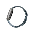 Fitbit Versa 4 - 40 mm - Platin - intelligente Uhr mit Band - Waterfall Blue - Bandgröße: S/L - NFC, Bluetooth (FB523SRAG)