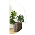 Tulup LED-Lichtspiegel Wandspiegel Halbrund Badspiegel Rund Spiegel Halbkreis LED-Beleuchtung 50 cm x 100 cm