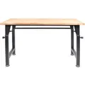 RIKTA Höhenverstellbare Werkbank, B 135 X T 60 X H 85 - 105cm, 200kg Belastung, FSC 100%, Fichte