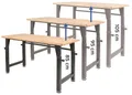 rikta Werkbank höhenverstellbare Werkbank und Arbeitstisch, (Set), Höhenverstellbar 85-105 cm, Holzplatte 35 mm, tragbar bis 200 kg