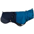Non-stop dogwear Fjord Raincoat, wasserdichter Regenmantel für Hunde, verstellbar und atmungsaktiv mit Reflektstreifen, Leinenöffnungen und Beinschlaufen, Blau für kleine Hunde (Blau, 30)