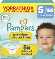 Pampers Premium Protection  11kg-16kg Größe 5 Haut- Auslaufschutz 186 Windeln