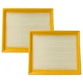 vhbw 2x Staubsaugerfilter kompatibel mit Lidl Parkside PPWD 30 A1 Staubsauger - HEPA-Filter Gelb Weiß
