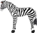 vidaXL Plüschtier Zebra Stehend Plüsch Schwarz und Weiß XXL