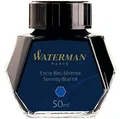 Waterman Füllertinte im Tintenfass | Serenity Blue | Tintenflacon mit 50 ml