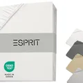Esprit Bettlaken180x200 Baumwolle Jersey bis Spannbettlaken 200x200 Boxspringbett weiß - Luxus Spannbetttuch 200x220cm in Hotelqualität bis 30 cm hohe Matratzen - atmungsaktiv & Bedsheets ÖkoTex