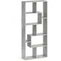 Vicco Bücherregal Noa, grau, aus Holz, 8 Fächer, 67,2 x 160,6 x 25cm