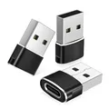 Basesailor für Apple Watch Series 12 Adapter,USB auf USB C Adapter 3 Stück | Typ C Buchse zu A Stecker Ladekabel für Galaxy A54 A35 A25 A15 A05s A34 14,S24 S23 S22 S21 Ultra FE,Z Flip Fold 6 5,iPhone 17