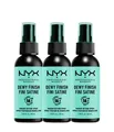 NYX Professional Makeup Make Up Setting Spray Dewy Finish 3er Set Fixing Spray 180 ml Nr. 02 - Dewy Finish