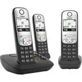 A690 A Trio, analoges Telefon schwarz, DECT, Anrufbeantworter