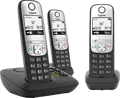 GIGASET A690ATSW - DECT Telefon, 3 Mobilteile, Anrufbeantworter, schwarz