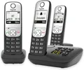 Gigaset A690A Trio Schnurlos schwarz analog Festnetztelefon schwarz "wie neu"