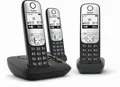 Gigaset A690A Trio schwarz mit AB, bis zu 14 Stunden lange Sprechzeit BRANDNEU