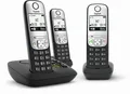 Gigaset A690A Trio schwarz mit AB, bis zu 14 Stunden lange Sprechzeit BRANDNEU