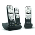 Gigaset A690A Trio Schnurlostelefon schwarz 3 Festnetztelefone Anrufbeantworter