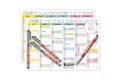 TOBJA Wandkalender Abwischbarer Wandkalender Bunt 2026 A4 - 4 Stifte, Tafelkalender inkl. 4x edding - Kalender A4 abwischbar