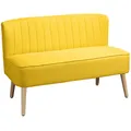 HOMCOM Sofa Holz, Stoff, Schaumstoff