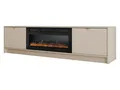 MIRJAN24 TV-Schrank Tireno mit Kamin (mit zwei Drehtüren) Realistische LED-Flamme, Gasdruckfeder