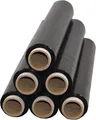 6 x Rollen Stretchfolie Palettenfolie Verpackungsfolie 23 my 1,5 kg Schwarz
