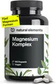natural elements Magnesium Komplex 400mg hochdosiert vegan 180 Kapseln