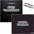 BOSCH Herdset Backofen Teleskopauszug 3DHeißluft + Induktionskochfeld PowerBoost
