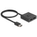 DeLOCK DisplayPort Switch 2 > 1 bidirektional 8K, schwarz
