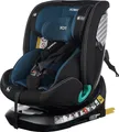 XOMAX Kindersitz drehbar 360°, ISOFIX I mitwachsend I 0-36 kg, 0-12 Jahre, Gruppe 0+/1/2/3, 5-Punkt-Gurt, 3-Punkt-Gurt I Bezug waschbar I ECE R129 I,Farbe:Schwarz/Blau