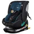 XOMAX G409 IOT Kindersitz drehbar 360°, ISOFIX I mitwachsend I 0-36 kg, 0-12 Jahre, Gruppe 0+/1/2/3, 5-Punkt-Gurt, 3-Punkt-Gurt I Bezug waschbar I ECE R129 I Black-Blue