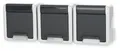 Gira 478930 SCHUKO-Dreifachsteckdose 16 A 250 V~ waagerecht mit Klappdeckel WG AP, Grau