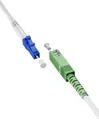 goobay 59613 Glasfaserkabel (FTTH) / Singlemode (OS2) Simplex/SC APC (8°) Stecker auf LC-UPC (8°) Stecker/Lichtwellenkabel / 15 Meter