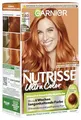 Garnier Nutrisse Pflegende Intensivtönung mit nährenden Fruchtölen, Coloration mit 8 Wochen Halt, Farbsensation Haarfarbe, 7.40 Strahlendes Kupfer