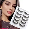 Natürliche 3D Nerzwimpern Wispy Lashes Leichtes Volumen 5 Paar
