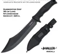 HALLER® 80634 | XL Messer 36 cm | 420 Stahl eloxiert | gummierter Griff | +Etui