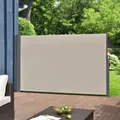 Seitenmarkise 180x300cm beige Sichtschutz Markise Sonnen- & Windschutz [pro.tec]