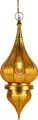 Orientalische Lampe Pendelleuchte Gold Fayna 55cm E27 Lampenfassung | Marokkanische Design Hängeleuchte Leuchte aus Marokko | Orient Lampen für Wohnzimmer Küche oder Hängend über den Esstisch