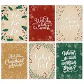 Papierdrachen Weihnachtskarten Set - 12 liebevoll gestaltete Postkarten zu Weihnachten - Kunstdruck zum Verschicken, Pakete dekorieren und Sammeln - Set 12 Handlettering
