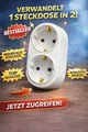2-Fach Mehrfachstecker Steckdosenadapter Steckdosenverteiler Zweifachstecker