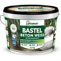 Ultrament Bastel Beton zum gießen| Hochwertige Gießmasse für kreative DIY-Projekte | Feuchtigkeits- & frostbeständig wasserdicht, Beton Gießma... - Grau