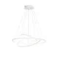 Lucande LED-Pendelleuchte Ezana, weiß, Metall, Ø 80cm