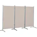 Leco Sonnenschutz/ Windschutz Stellwand 3-teilig mit Stahlrohrgestell,natur,