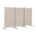 Leco Leco Sonnenschutz/ Windschutz Stellwand 3-teilig mit Stahlrohrgestell, natur