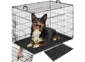 tectake® Hundekäfig-Gitterbox, klappbar, mit 2 Tragegriffen, 2 große Türen mit Doppelverriegelung, herausnehmbarer Boden, abgerundete Ecken